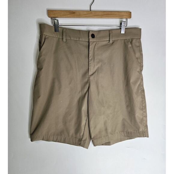 32 Degrees Cool Men’s Performance Stretch Tech Shorts Tan 34 Quick Dry - Picture 1 of 4